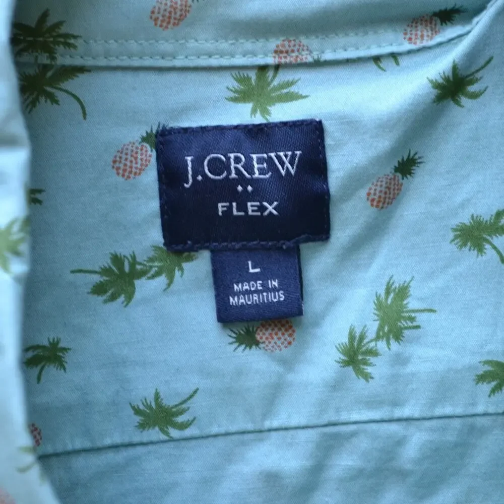 J Crew Pineapple Short Sleeve Tee Size L Flex